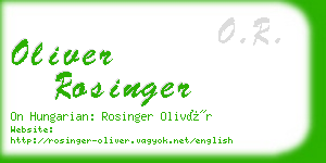 oliver rosinger business card